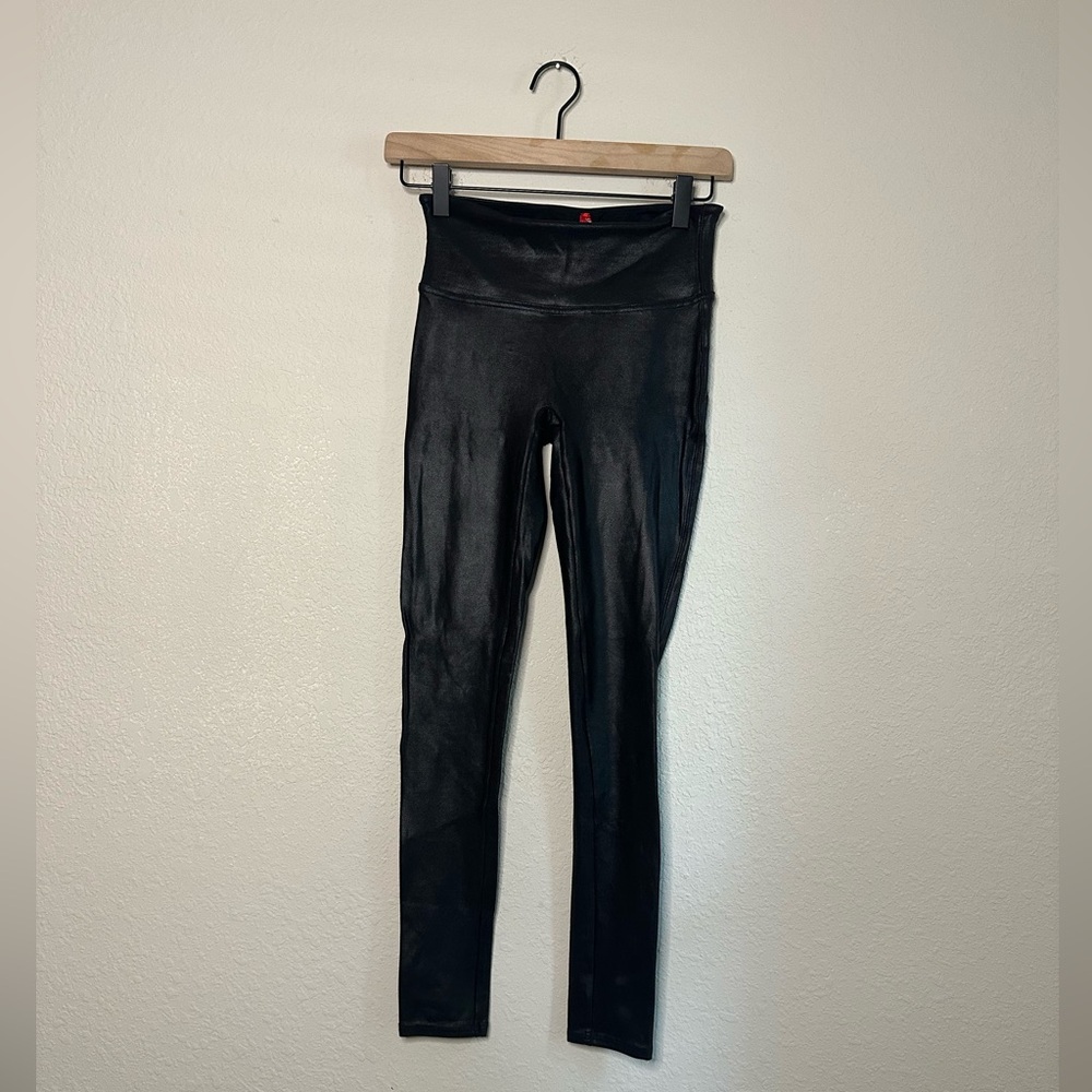 SPANX By Sara Blakely Black Sparkly Leggings Size Small